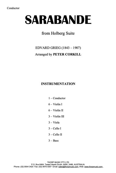 Sarabande (from Holberg Suite) (Grieg)