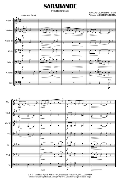 Sarabande (from Holberg Suite) (Grieg)