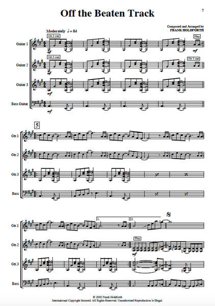 Guitar Ensemble sheet music Level 2 Pack 1
