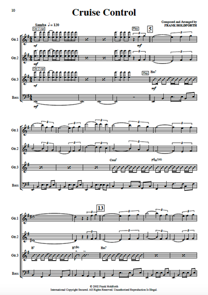 Guitar Ensemble sheet music Level 2 Pack 1