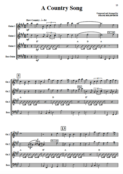 Guitar Ensemble sheet music Level 2 Pack 1