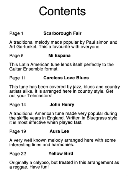 Guitar Ensemble sheet music Level 1 Pack 2