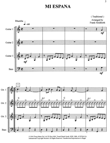 Guitar Ensemble sheet music Level 1 Pack 2
