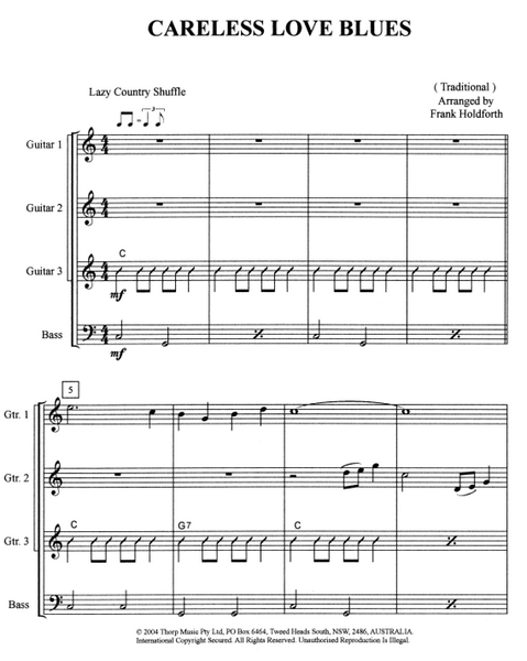 Guitar Ensemble sheet music Level 1 Pack 2