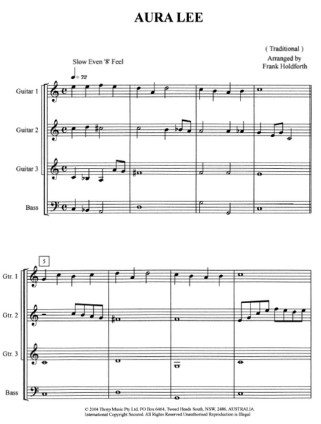 Guitar Ensemble sheet music Level 1 Pack 2