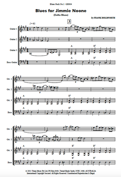 Guitar Ensemble sheet music Blues Pack Level 2 Pack 1