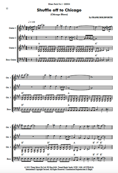 Guitar Ensemble sheet music Blues Pack Level 2 Pack 1