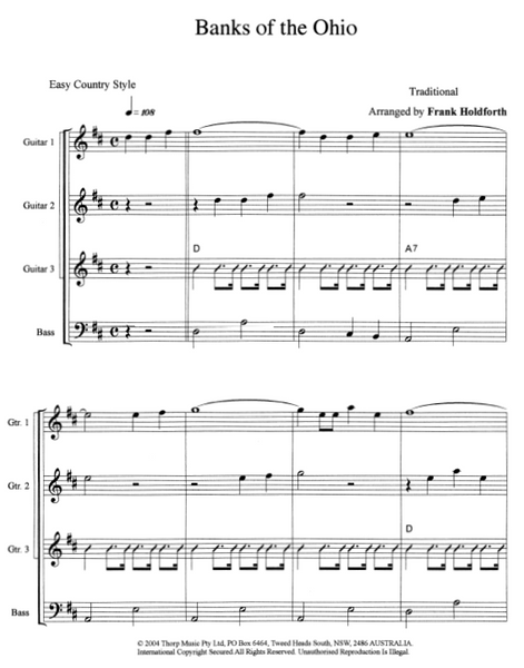 Guitar Ensemble sheet music Level 1 Pack 1