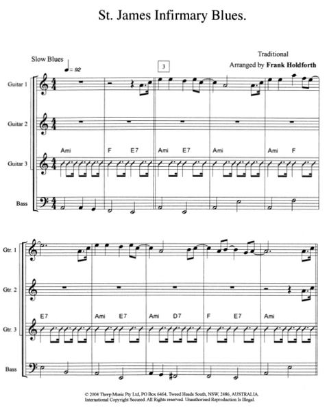 Guitar Ensemble sheet music Level 1 Pack 1