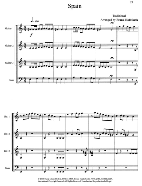 Guitar Ensemble sheet music Level 1 Pack 1