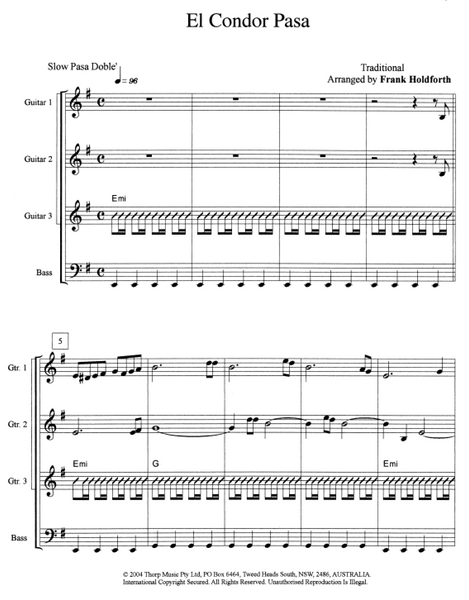 Guitar Ensemble sheet music Level 1 Pack 1