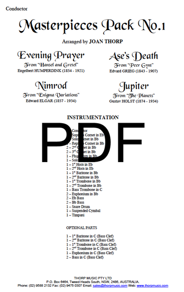 Masterpieces Pack No.1 - PDF