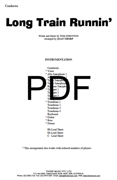 Long Train Runnin' - PDF