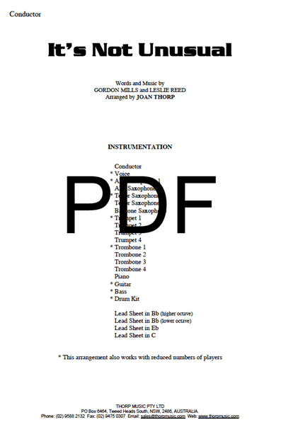 It's Not Unusual - PDF