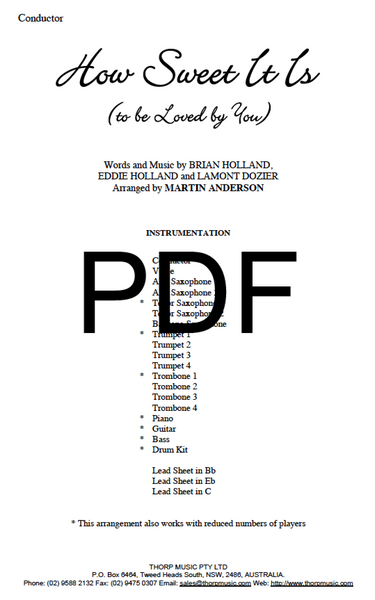 How Sweet It Is (to be Loved by You) - PDF