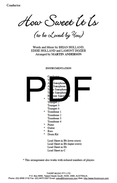 How Sweet It Is (to be Loved by You) - PDF