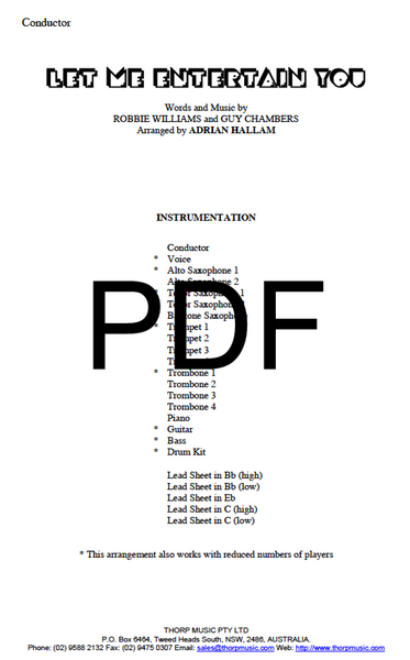 Let Me Entertain You - PDF