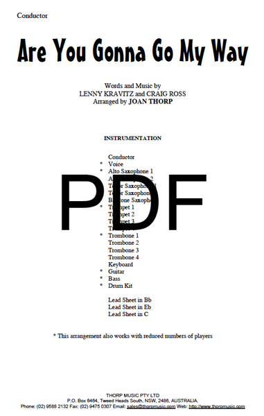 Are You Gonna Go My Way - PDF