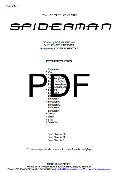 Spiderman, Theme from - PDF