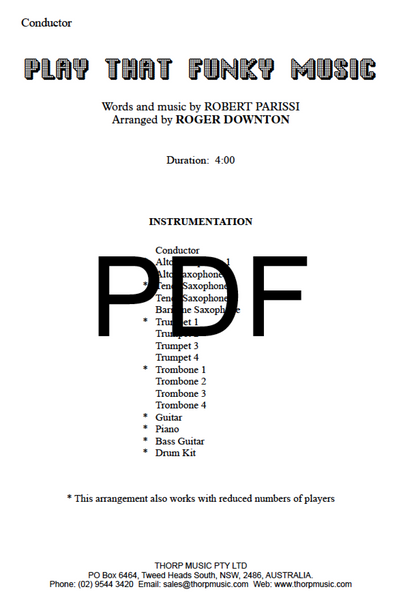 Play That Funky Music - PDF