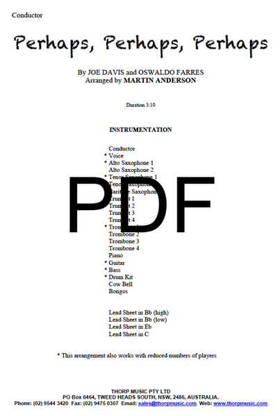 Perhaps, Perhaps, Perhaps - PDF