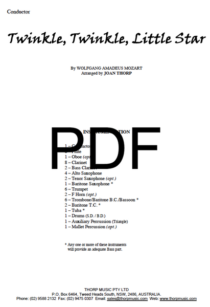 Twinkle, Twinkle, Little Star - PDF