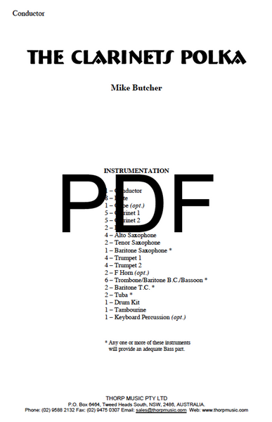The Clarinets Polka - PDF