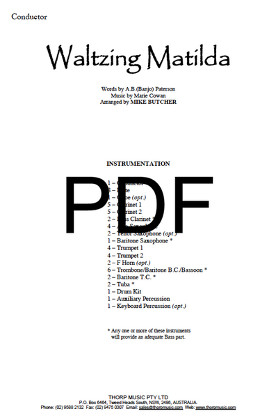 Waltzing Matilda - PDF