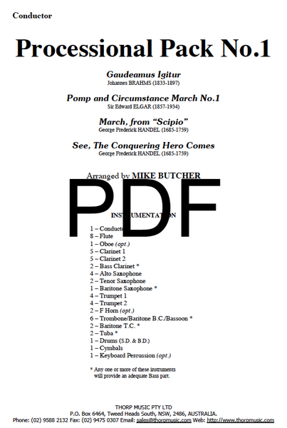 Processional Pack No.1 - PDF