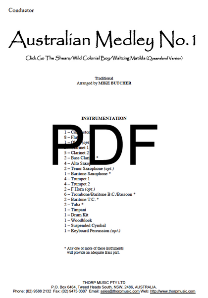 Australian Medley No.1 - PDF