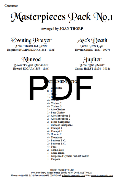 Masterpieces Pack No.1 - PDF