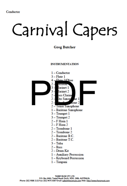 Carnival Capers - PDF