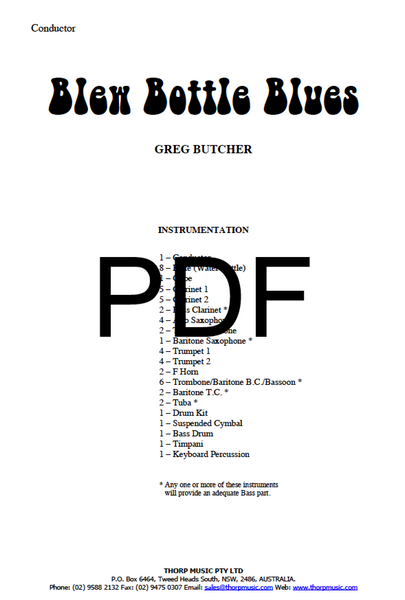 Blew Bottle Blues - PDF