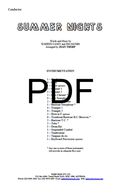 Summer Nights - PDF
