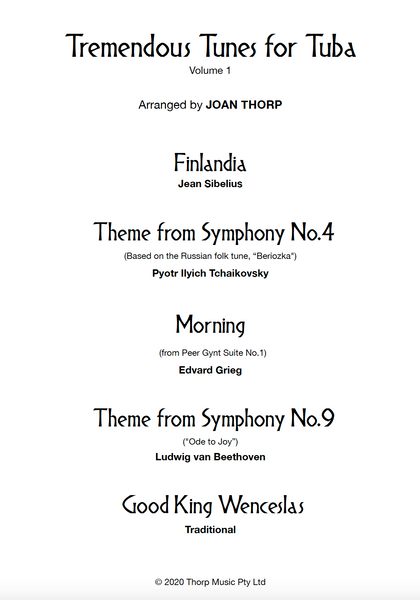 Tremendous Tunes for Tuba, Volume 1.