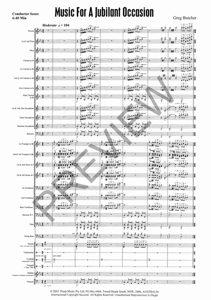 Music for a Jubilant Occasion