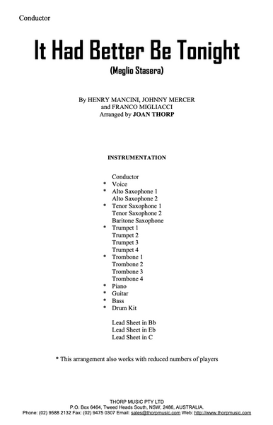 It Had Better Be Tonight