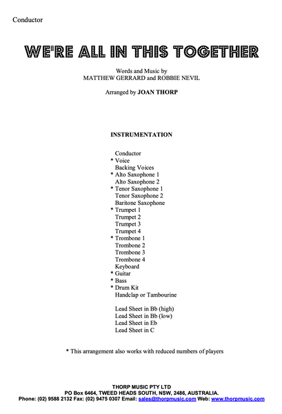 We're All In This Together