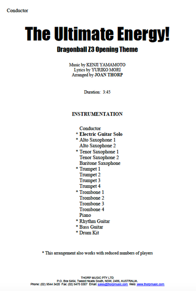 The Ultimate Energy! (Dragonball Z3 Opening Theme)