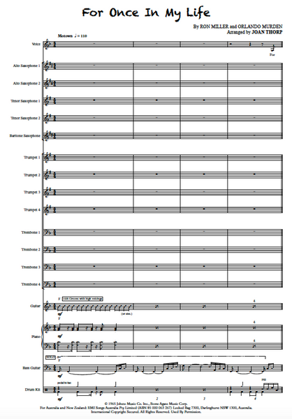 For Once In My Life - PDF