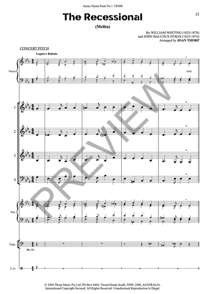 Anzac Hymn Pack No.1