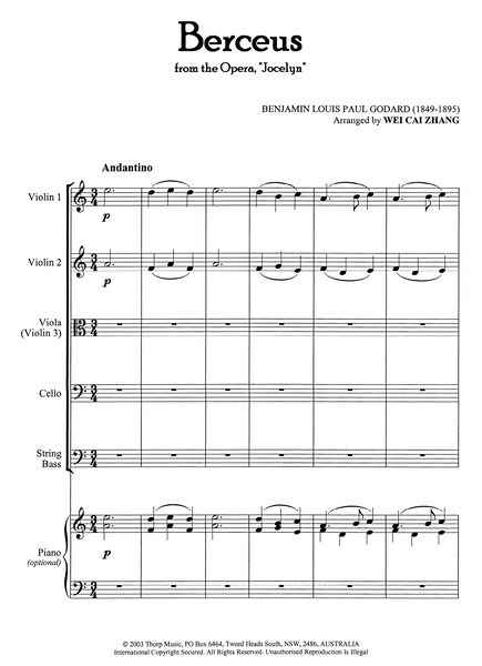 Berceus (from the Opera, "Jocelyn") (Godard)