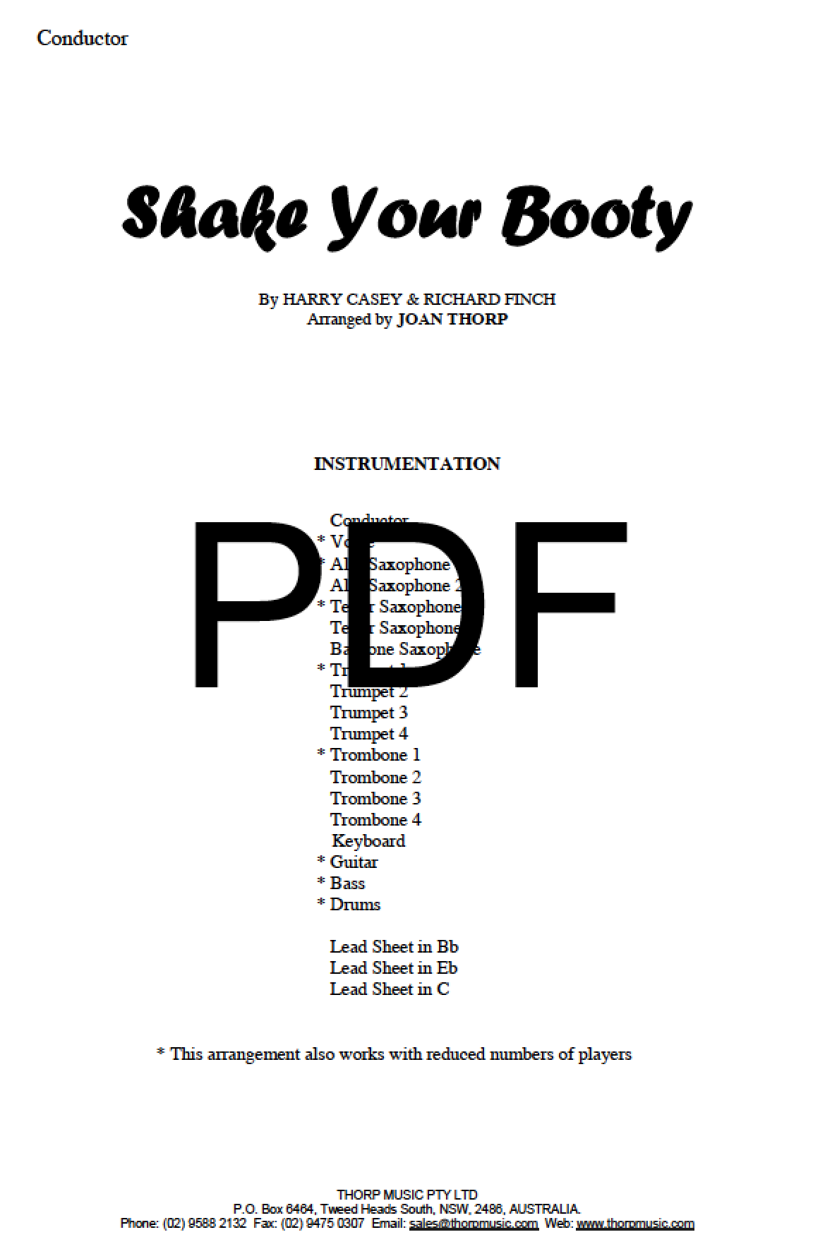 Shake Your Booty - PDF