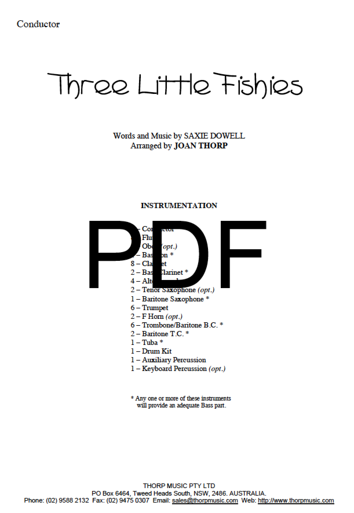 Three Little Fishies - PDF