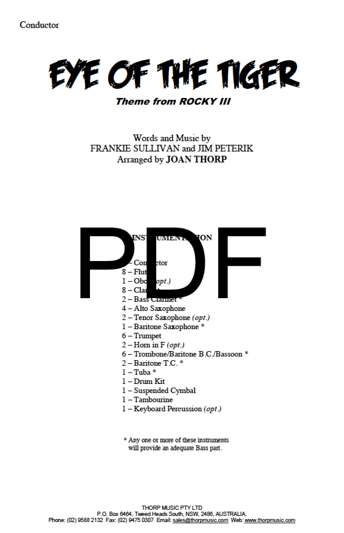 Eye of the Tiger - PDF