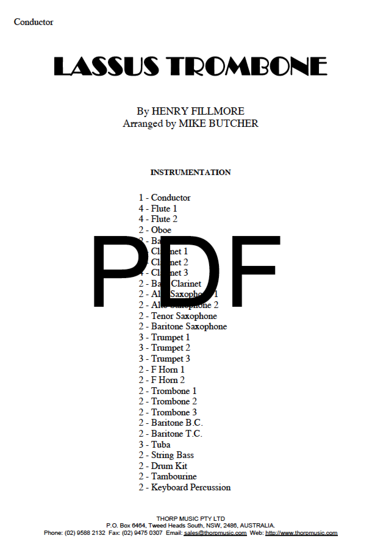 Lassus Trombone - PDF