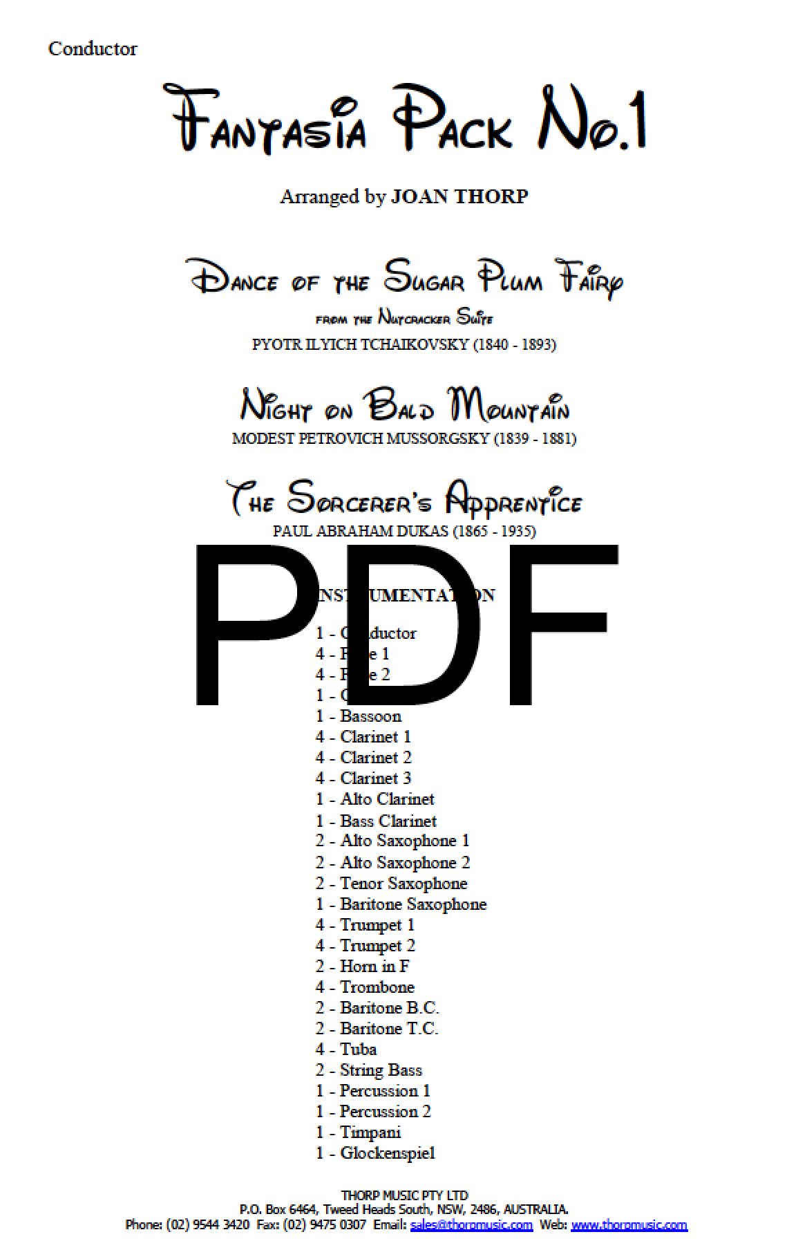 Fantasia Pack No.1 - PDF