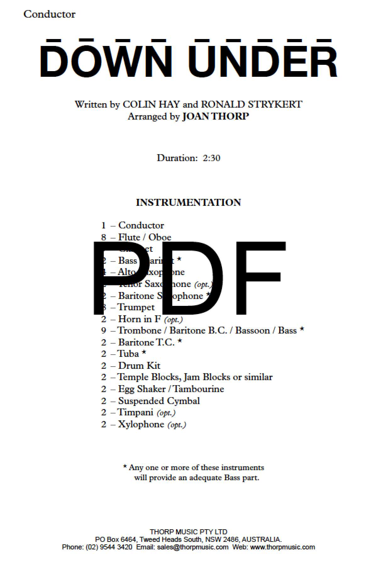 Down Under - PDF