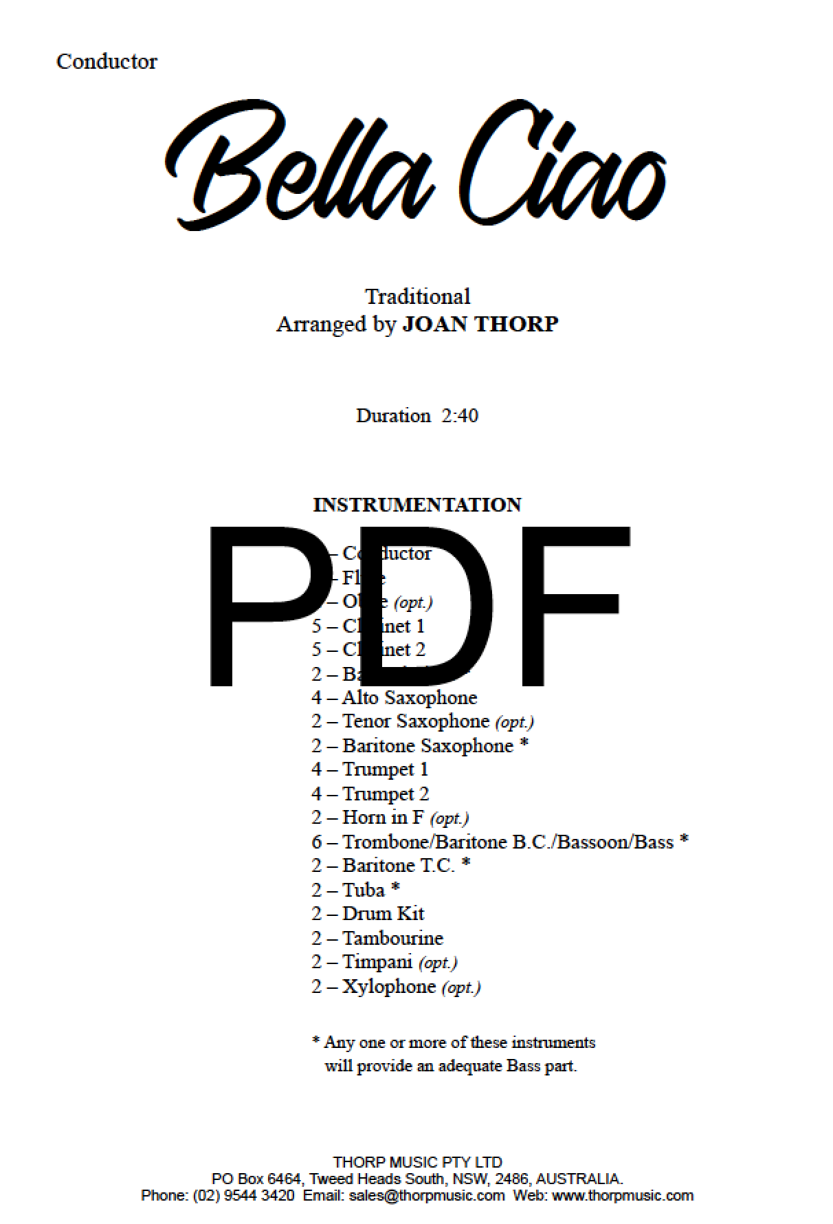 Bella Ciao - PDF