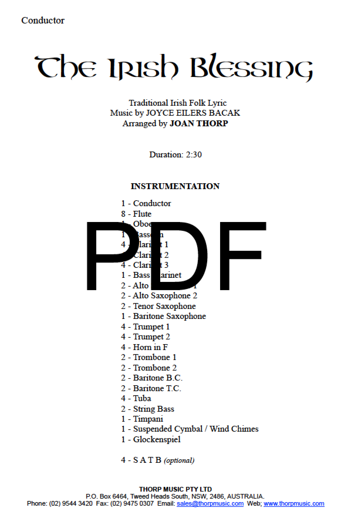 The Irish Blessing - PDF